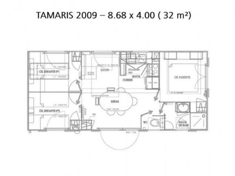 Mobilhome 6 personnes - Cottage CATHERALE