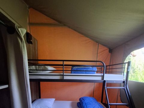 TENTE TOILE ET BOIS 5 personnes - LODGE LE CAREX Parcelle 16- 2 chambres 5 couchages