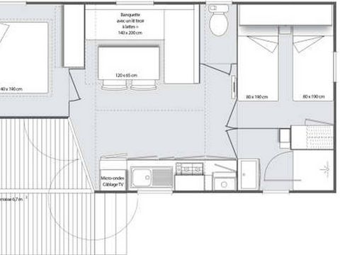 MOBILHOME 4 personnes - Confort (2 chambres)
