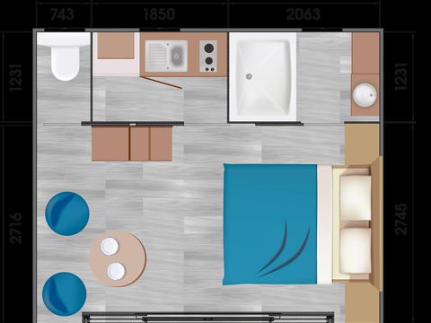 MOBILHOME 8 personnes - Lodge Les Voiles 59m² Premium (4 chambres)