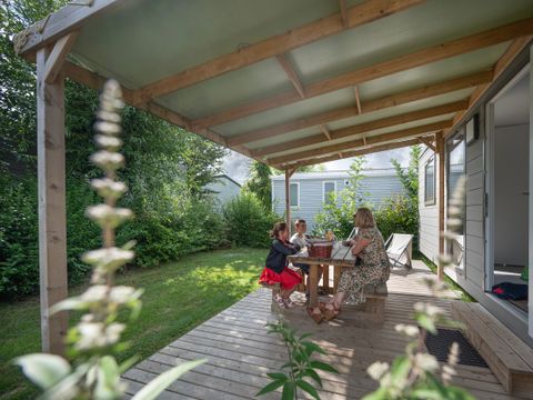 MOBILHOME 6 personnes - Mobil Home 33m² Confort (3 chambres) + Terrasse couverte