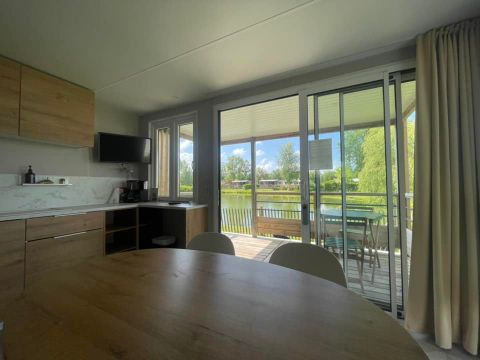 Mobilhome 4 personnes - 2 chambres - Lits superposés - Vue étang