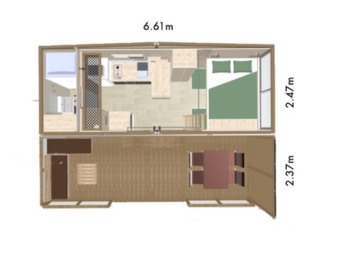 CARAVANE 4 personnes - Paradise KARAVAN - Côté Nature