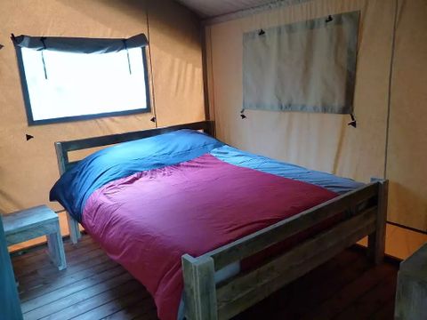 TENTE TOILE ET BOIS 4 personnes - Safari Confort 27m² - 2 chambres + terrasse couverte