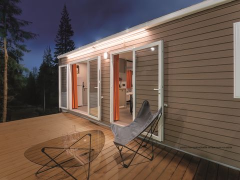 Mobilhome 4 personnes - Premium 29m² - 2 chambres - Terrasse semi-couverte