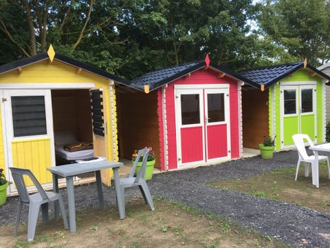 CHALET 2 personnes - randonneur Rose 2 lits simple