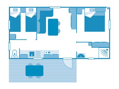 MOBILHOME 5 personnes - COTTAGE 4/5p 2ch ***