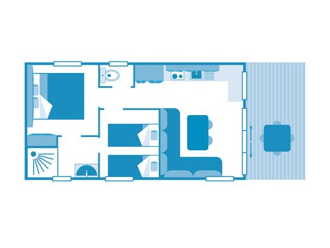 MOBILHOME 4 personnes - COTTAGE 4p 2ch en BORD DE SEINE ****