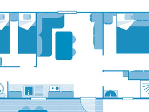 MOBILHOME 5 personnes - Cottage 4/5p 2ch ***