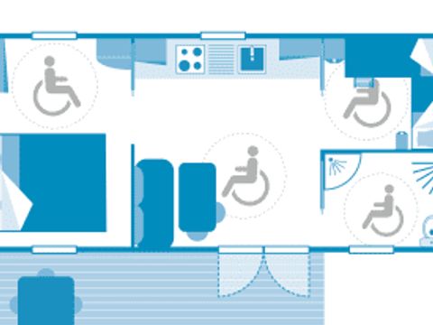 MOBILHOME 4 personnes - Cottage PMR 4p 2ch ****