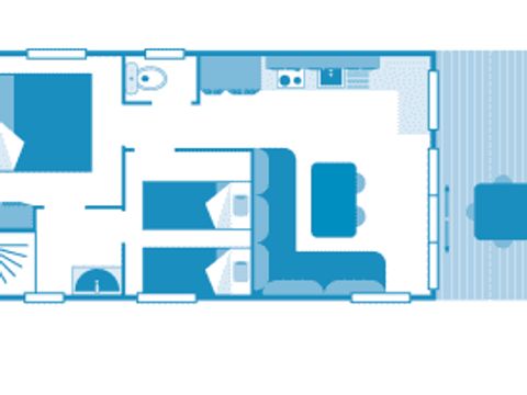 MOBILHOME 4 personnes - Cottage 4p 2ch **** Bord de Seine