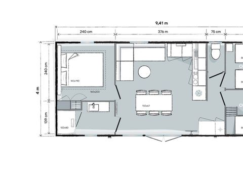 MOBILHOME 6 personnes - MH3 30 m²