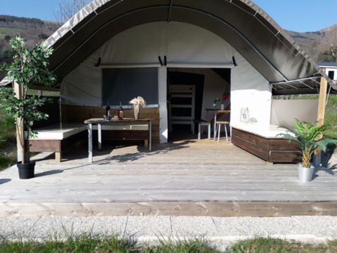 LODGE 5 personnes - Tente écolodge Toile de Savel - 40 m2 - 2 chambres LODGE 5 personnes - Tente écolodge Toile de Savel - 40 m2 - 2 chambres