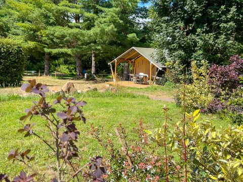 Tente en toile et en bois 5 personnes - Ecolodge 2 chambres