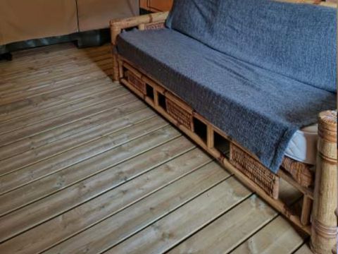 Tente en toile et en bois 5 personnes - Ecolodge 2 chambres