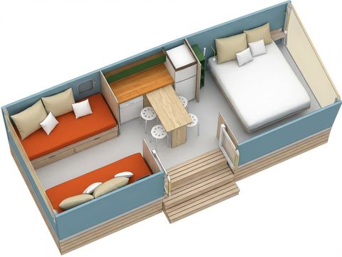 BUNGALOW TOILÉ 4 personnes - Coco Sweet (sans sanitaires, 2 Chambres)