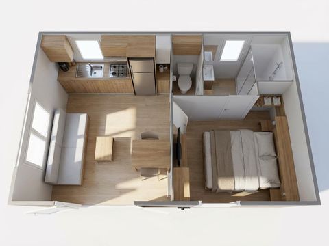 MOBILHOME 2 personnes - Couple (1 Chambre)