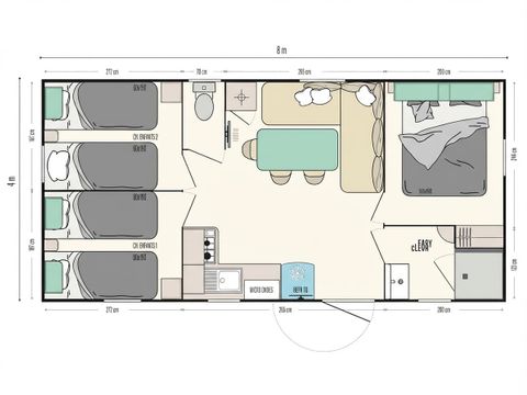 MOBILHOME 6 personnes - Titania (3 Chambres)