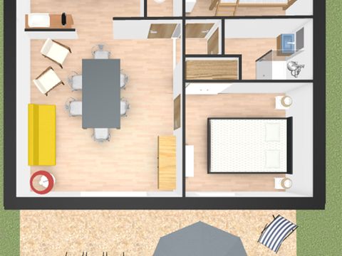 Gîte 6 personnes - 2 chambres avec clim