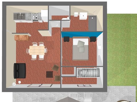 GÎTE 6 personnes - Gîte 2 chambres avec jacuzzi