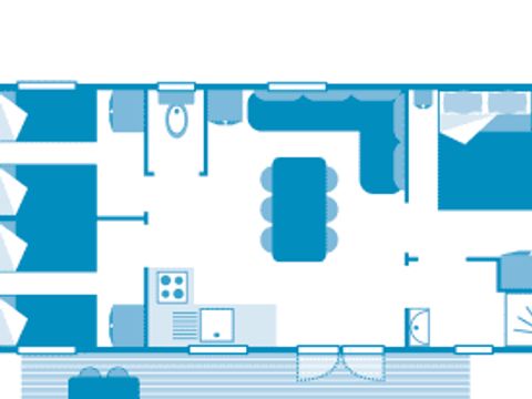 MOBILHOME 7 personnes - Cottage 6/7p 3ch clim ***