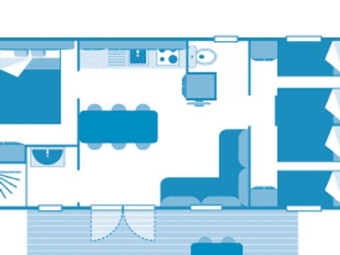 MOBILHOME 6 personnes - Cottage 6p 3ch clim ****