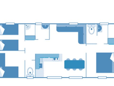MOBILHOME 6 personnes - Z Cottage Playa del Sol 6p 3ch 2sdb ****