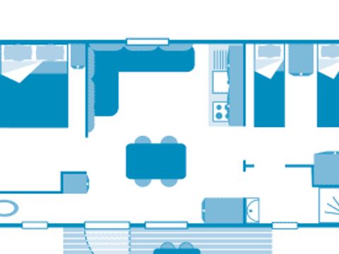 MOBILHOME 5 personnes - Cottage 4/5p 2ch clim **