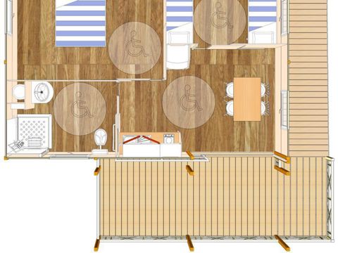 MOBILHOME 5 personnes - Cottage Samoa mercredi