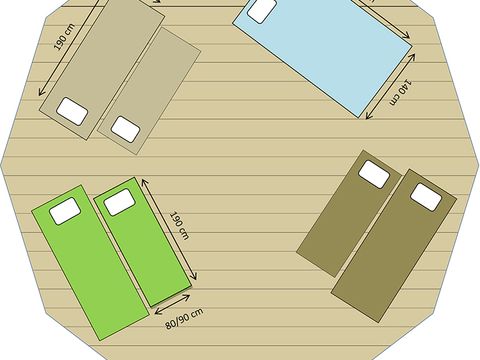 Hébergement 8 personnes - Tipi samedi (sans sanitaires)
