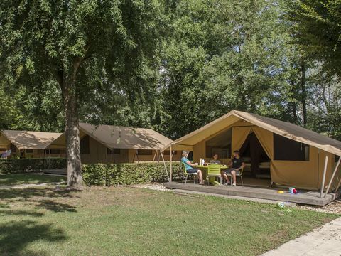 Tente en toile et en bois 6 personnes - Tente Safari samedi (sans sanitaires)