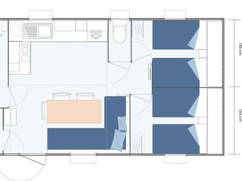 MOBILHOME 6 personnes - Bali climatisé dimanche