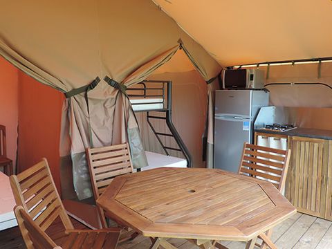 TENTE TOILE ET BOIS 5 personnes - Tente Safari Family eco 5 pers