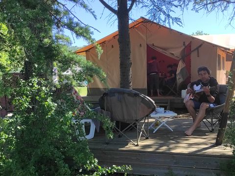 TENTE TOILE ET BOIS 5 personnes - Tente Safari Family eco 5 pers