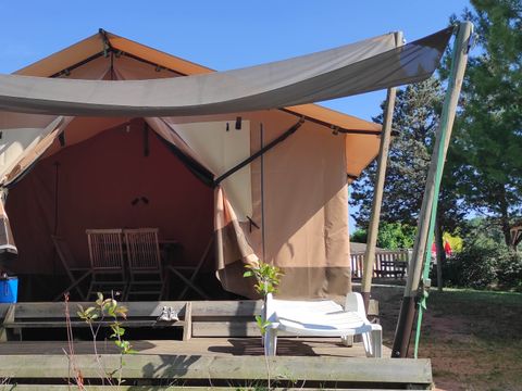 Tente en toile et en bois 5 personnes - Tente Safari Family eco 5 pers
