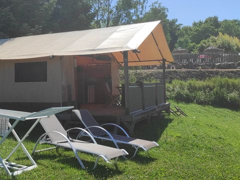 TENTE TOILE ET BOIS 5 personnes - Tente Safari Lodge vue lac 5 pers