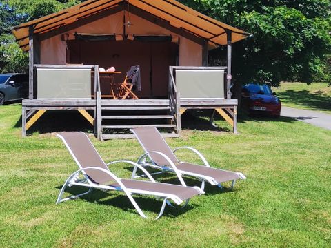 Tente en toile et en bois 5 personnes - Tente Safari Lodge vue lac 5 pers