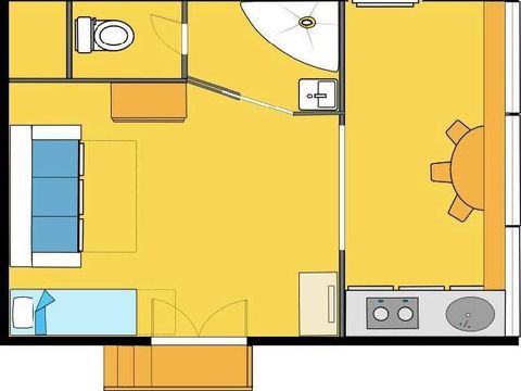 STUDIO 2 personnes - Studio Genêt 22 m² - 1 pièce - Climatisation