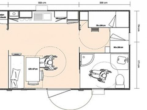 MOBILHOME 5 personnes - Mobil-home Espace Sérénité PMR - Jacuzzi