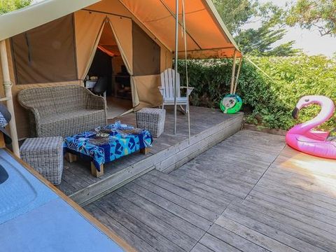 TENTE TOILE ET BOIS 4 personnes - Tente Lodge - sans sanitaires
