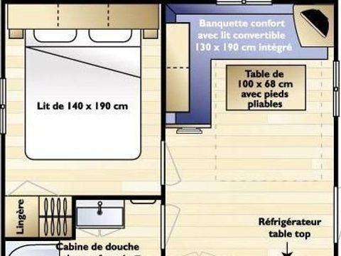 MOBILHOME 2 personnes - P'tit Marina 16 m² - 2 pièces - 1 chambre