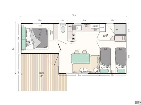 MOBILHOME 5 personnes - Créole vue mer 32m²