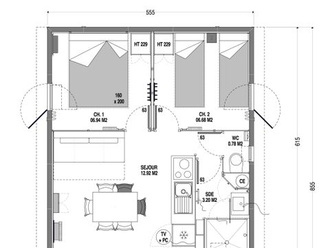 CHALET 6 personnes - Chalet Casane 2 chambres