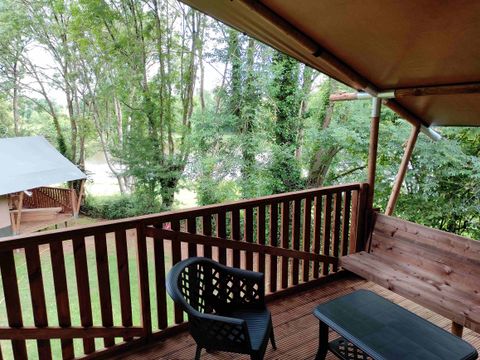 Tente en toile et en bois 6 personnes - Tente safari de luxe