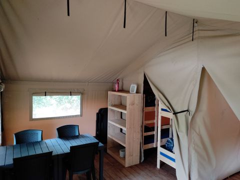 Tente en toile et en bois 6 personnes - Tente safari de luxe