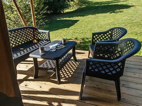 Tente en toile et en bois 6 personnes - Tente safari de luxe