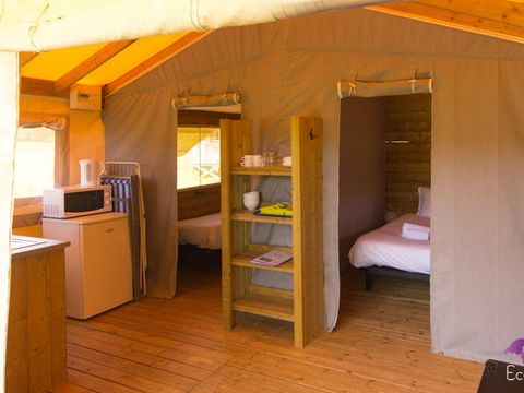 Tente en toile et en bois 2 personnes - Tente Safari