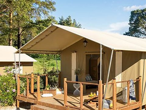 TENTE TOILE ET BOIS 4 personnes - Lodge accessible PMR