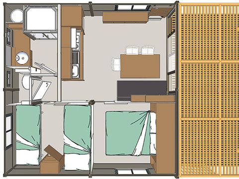 CHALET 5 personnes - Chalet Scandinave - 25m² - terrasse couverte 12m²