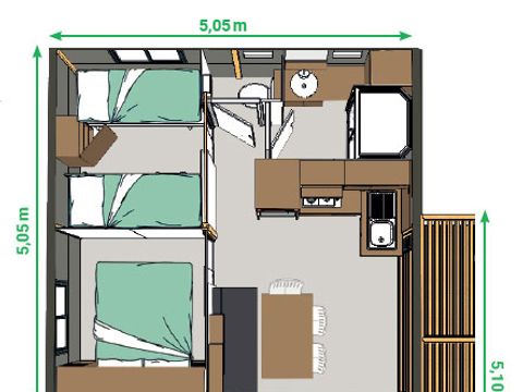 CHALET 5 personnes - Chalet Mont Grêle - terrasse en L - 2 chambres